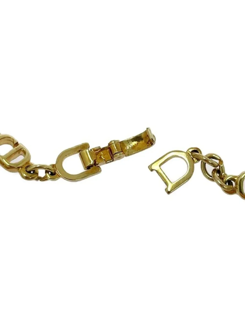 Dior CD Logo Blurscuffs Cut Gold Bracelet